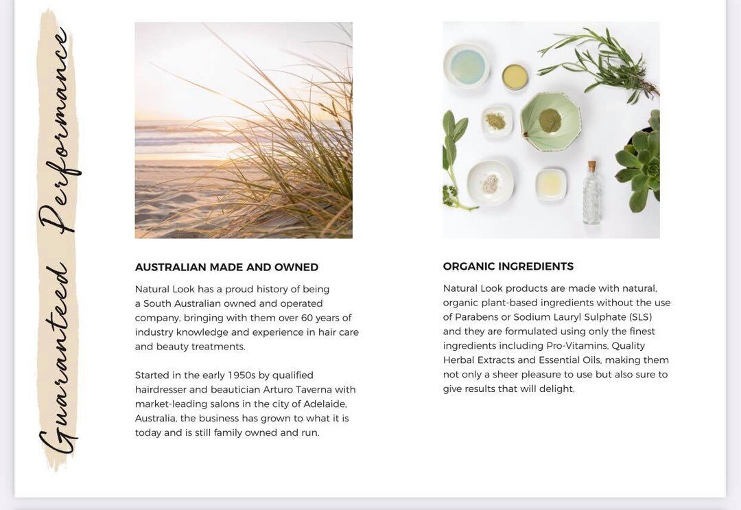 At Whisp we now stock a small range of Natural Look Haircare Products.
This range is all Australian made using certified organic ingredients sourced from local SA farmers.
These products are not only salon quality, but they are all very affordable wi